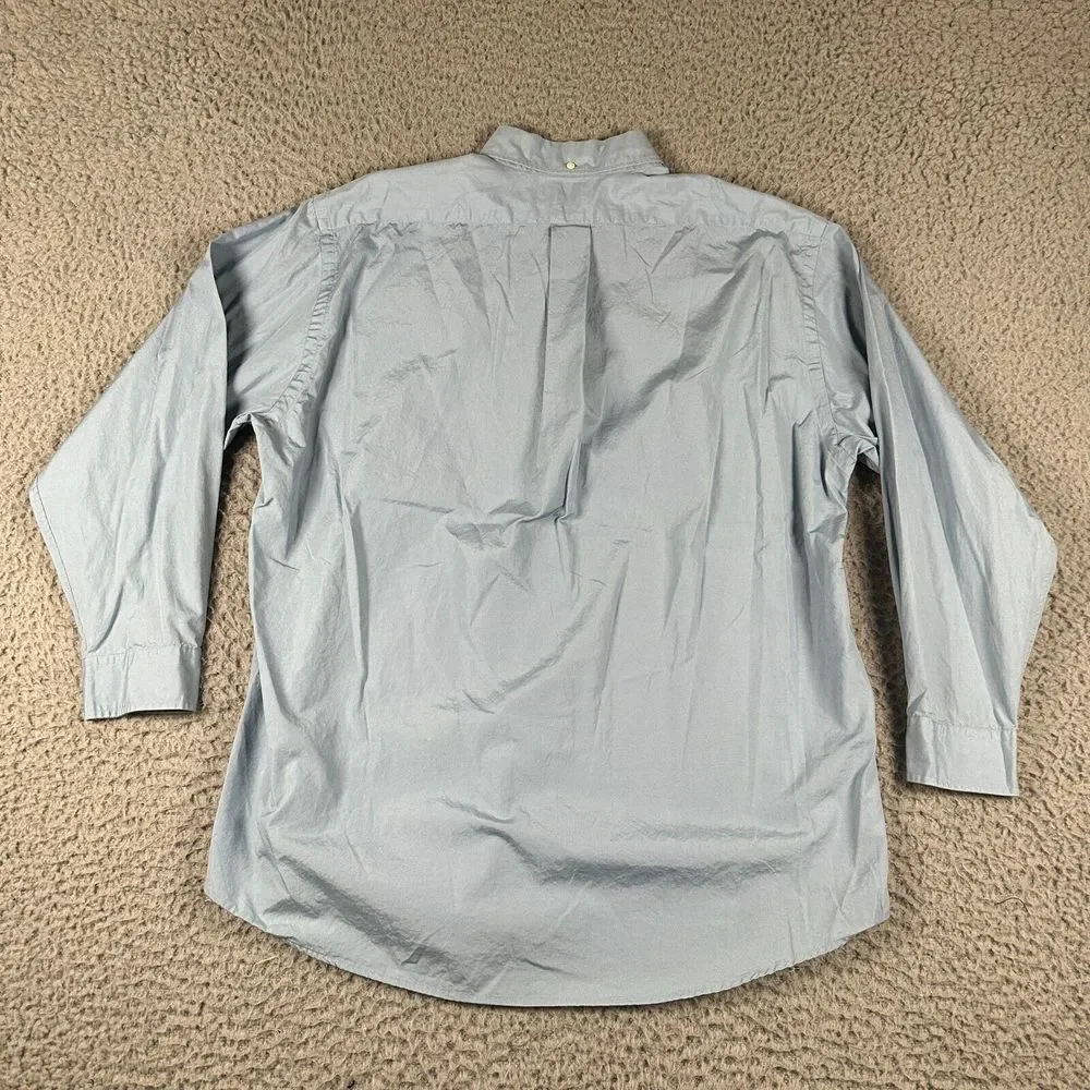 Vintage J Crew Mens Dress Shirt 16.5 Blue Oarsman Button Down‎ Chambray
